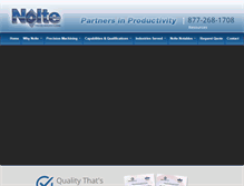 Tablet Screenshot of nolteprecise.com